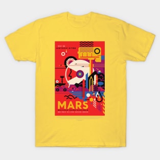 Mars Retro Poster T-Shirt